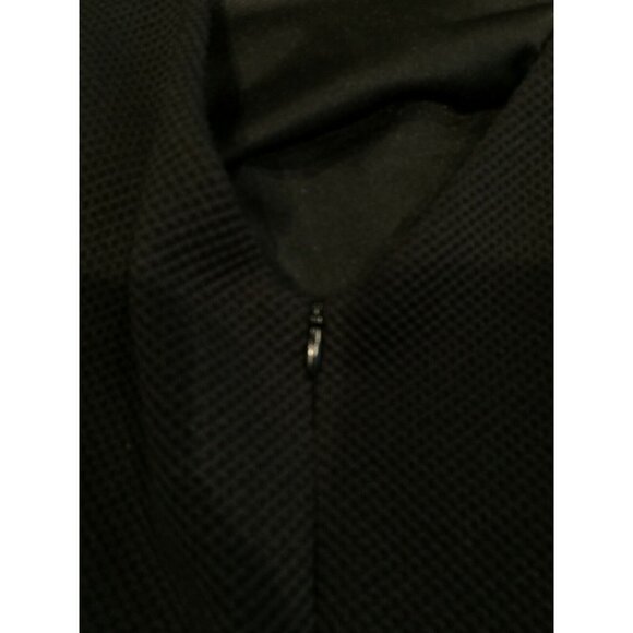 Tesoro Moda Womens Small Black Straight Bodycon Dress Embroidered Mesh Stretch - Picture 7 of 9